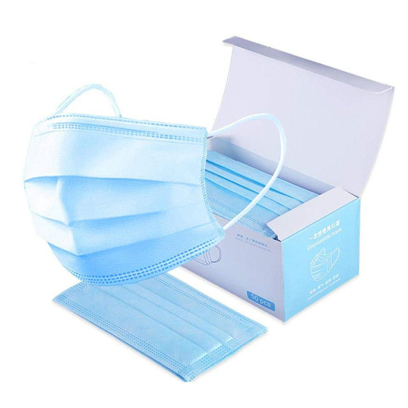 Lớp đơn sử dụng Phẫu thuật dùng một lần Mặt nạ chống vi khuẩn Kích thước 17,5cm * 9,5cm