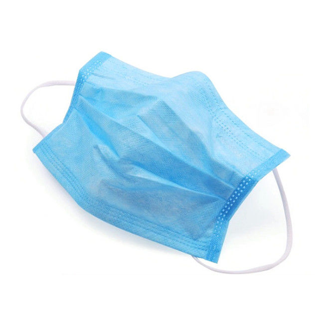 Mặt nạ xanh không dệt 3 lớp màu xanh da trời Ngăn ngừa khả năng chống nước của Lint Free