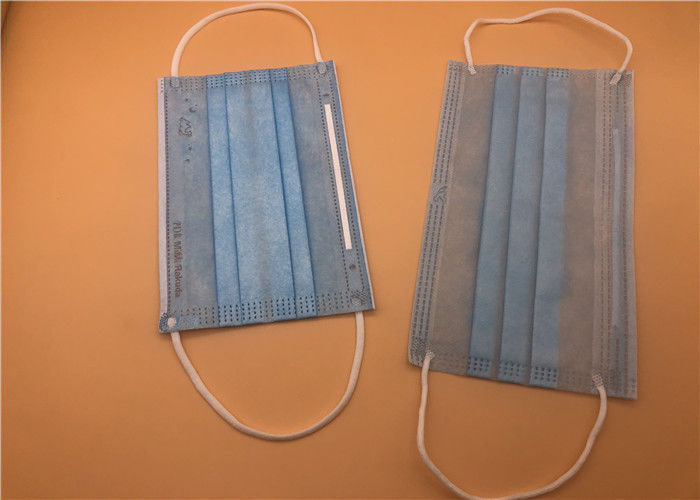 Mặt nạ 3Ply trắng thoáng khí dùng một lần với cà vạt trên Spunlace / Spunbond